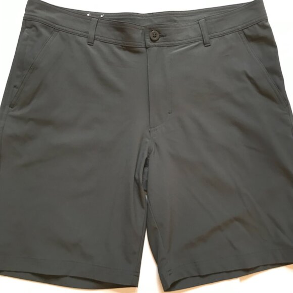 Columbia Washed Out Flat Front Hybrid Shorts Mens 38 Gray 10" Inseam Polyester - Picture 3 of 12